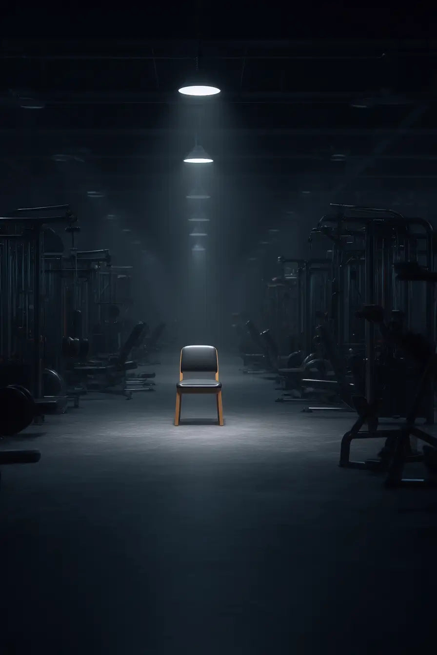 ibadnasir_a_cinematic_shot_of_a_gym_chair_placed_in_the_center__c2d99072-234b-4046-bd0f-4ee88f4382a3.webp